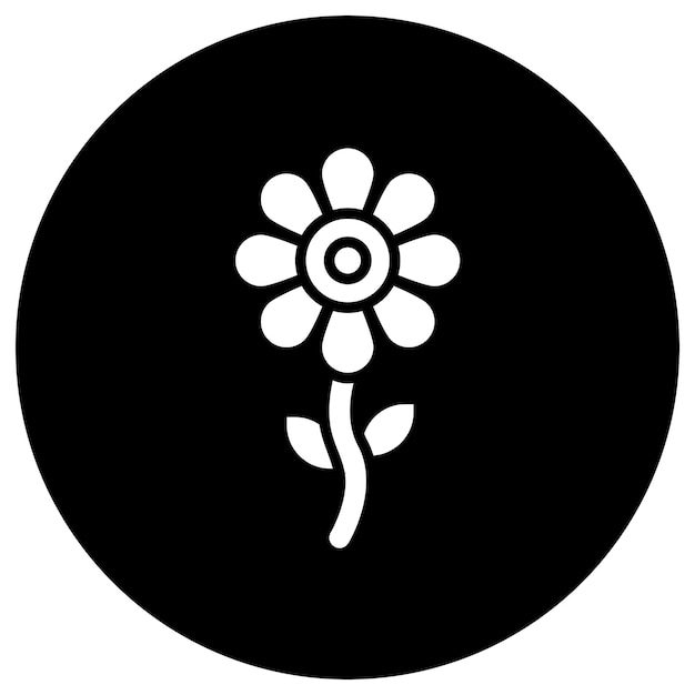 Ilustración del diseño del icono vectorial de flores