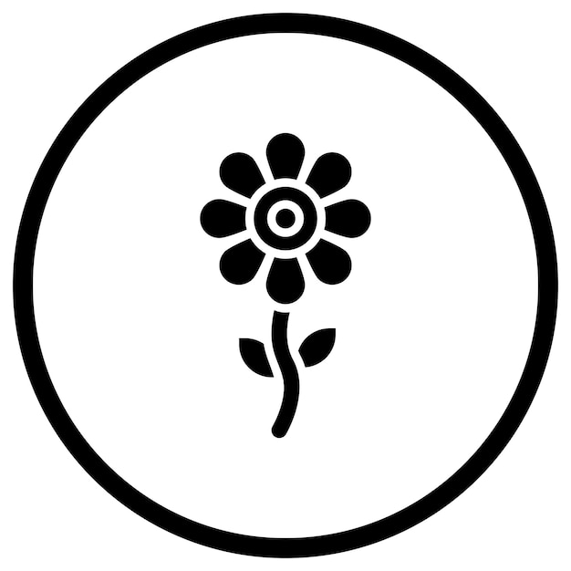 Ilustración del diseño del icono vectorial de flores