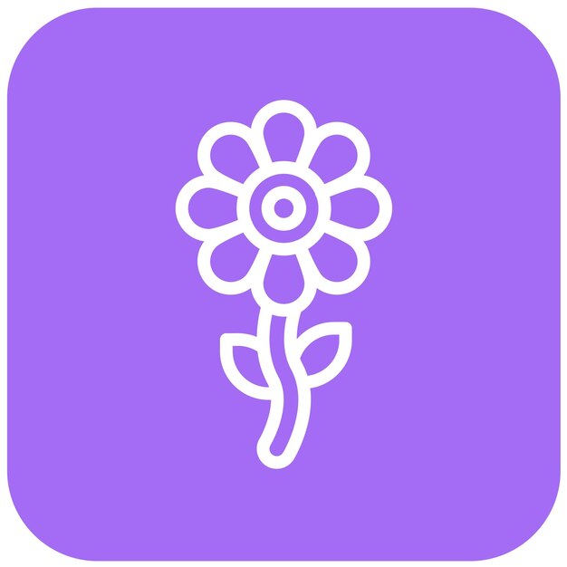 Ilustración del diseño del icono vectorial de flores