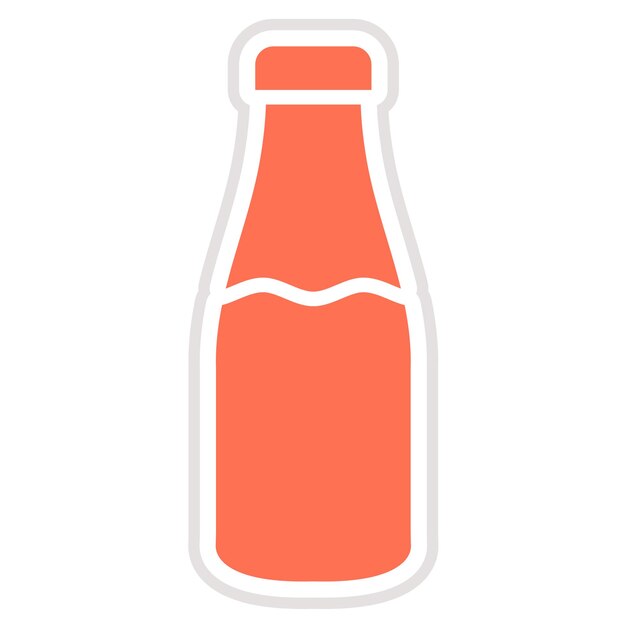 Ilustración del diseño del icono vectorial del frasco de leche