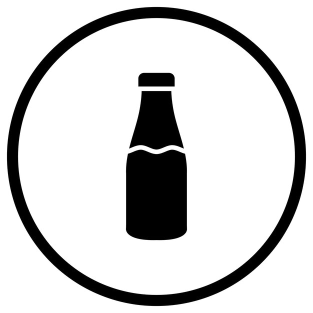 Ilustración del diseño del icono vectorial del frasco de leche