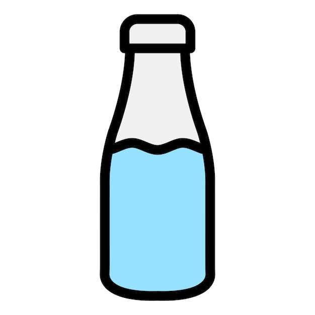 Ilustración del diseño del icono vectorial del frasco de leche