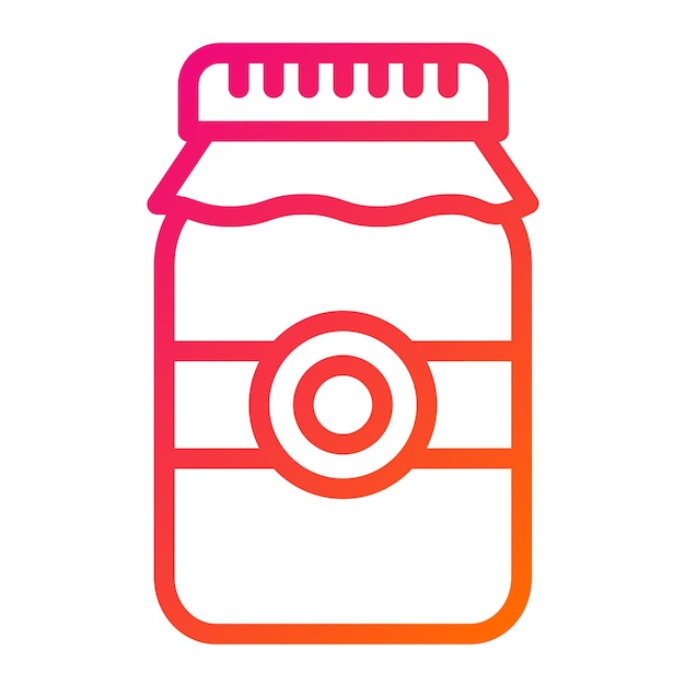 Ilustración del diseño del icono vectorial del frasco de plástico