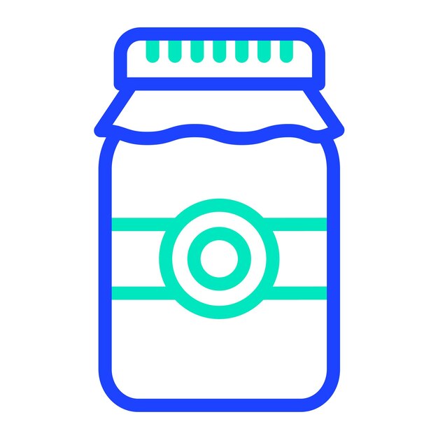Ilustración del diseño del icono vectorial del frasco de plástico
