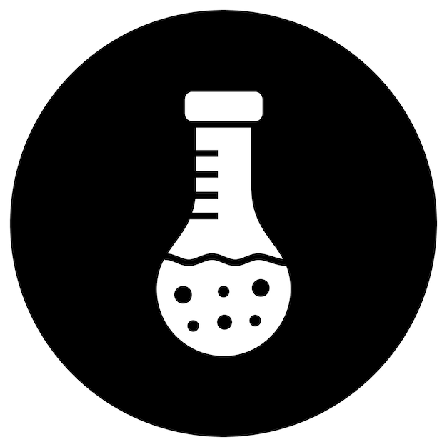 Ilustración del diseño del icono vectorial del frasco redondo
