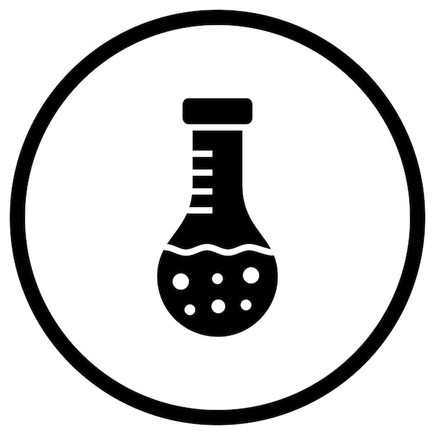 Ilustración del diseño del icono vectorial del frasco redondo