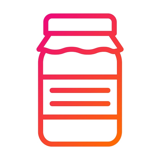 Ilustración del diseño del icono vectorial del frasco