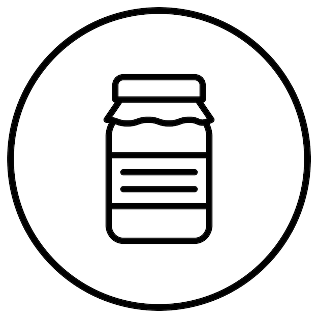 Ilustración del diseño del icono vectorial del frasco