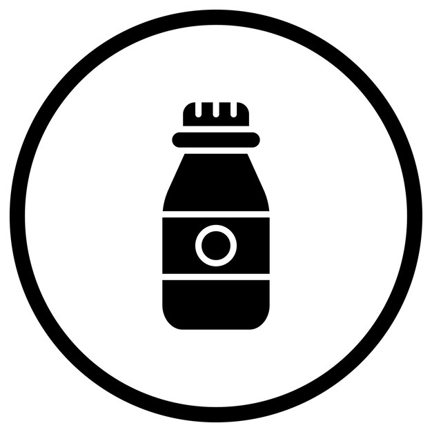 Ilustración del diseño del icono vectorial del frasco