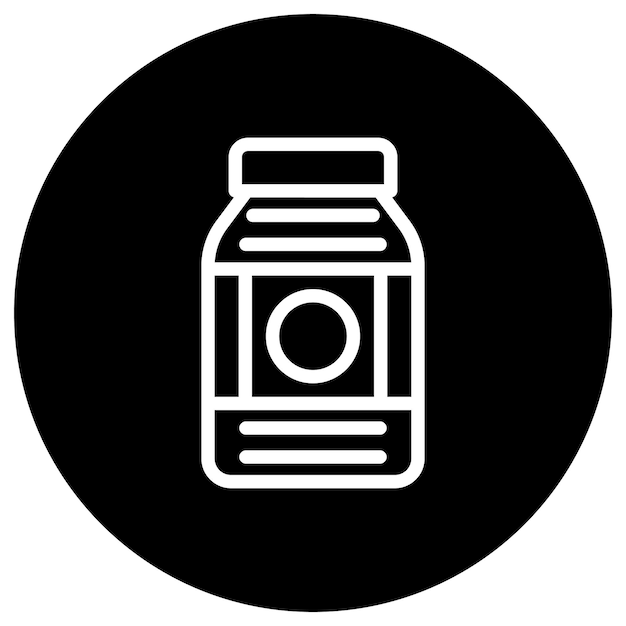Ilustración del diseño del icono vectorial del frasco