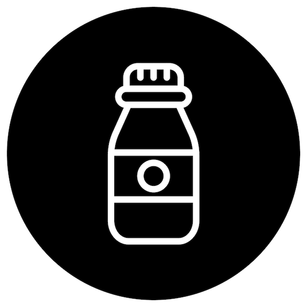 Ilustración del diseño del icono vectorial del frasco