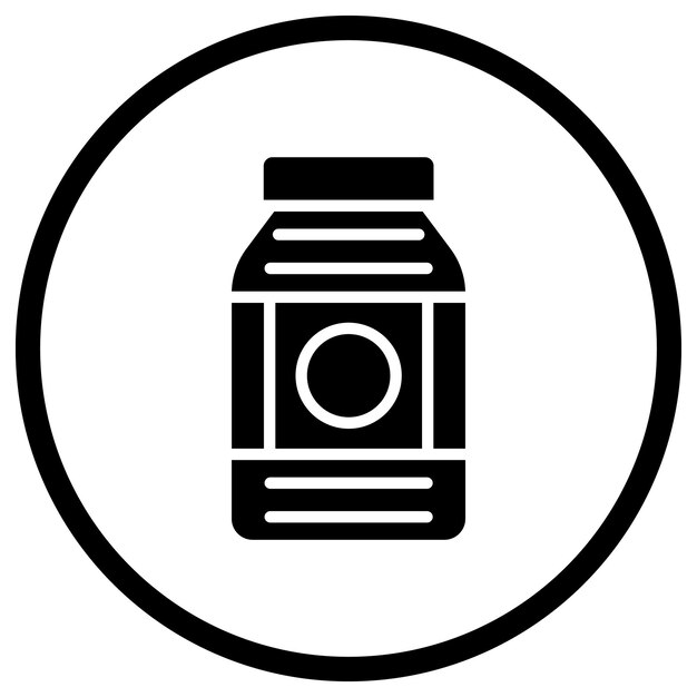 Ilustración del diseño del icono vectorial del frasco