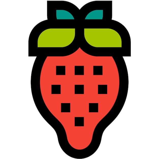 Ilustración del diseño del icono vectorial de fresa