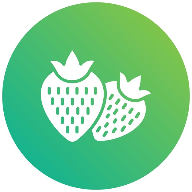 Ilustración del diseño del icono vectorial de fresa