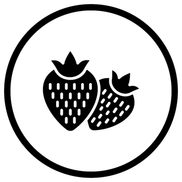 Ilustración del diseño del icono vectorial de fresa