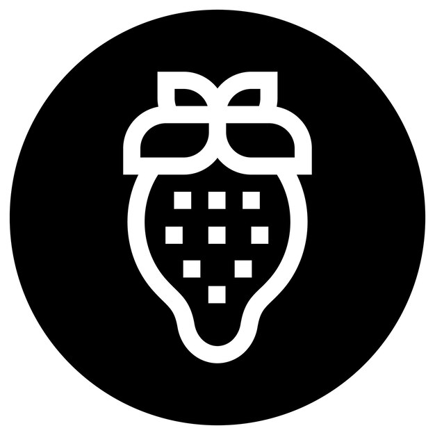 Ilustración del diseño del icono vectorial de fresa