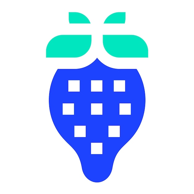 Ilustración del diseño del icono vectorial de fresa