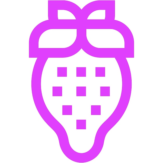 Ilustración del diseño del icono vectorial de fresa