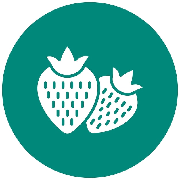 Ilustración del diseño del icono vectorial de fresa
