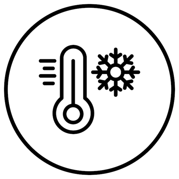 Ilustración del diseño del icono vectorial frío