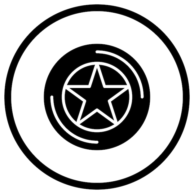 Ilustración del diseño del icono vectorial del frisbee