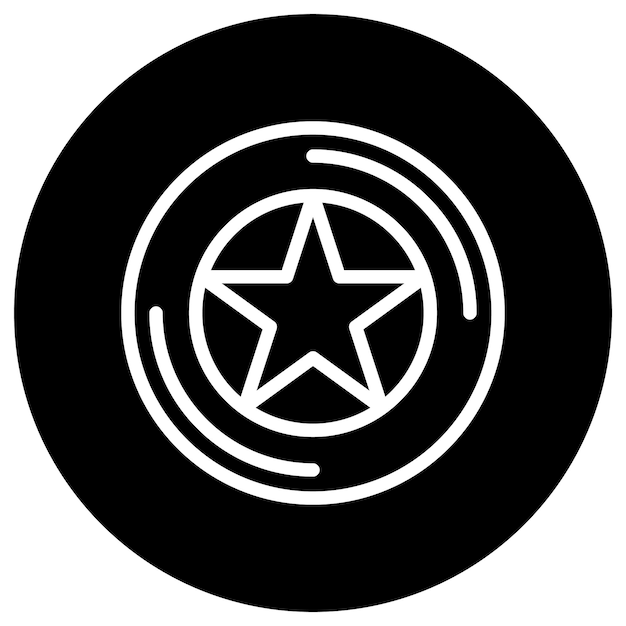 Ilustración del diseño del icono vectorial del frisbee