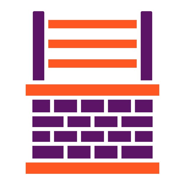Ilustración del diseño del icono vectorial de la frontera