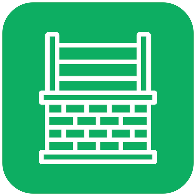 Ilustración del diseño del icono vectorial de la frontera
