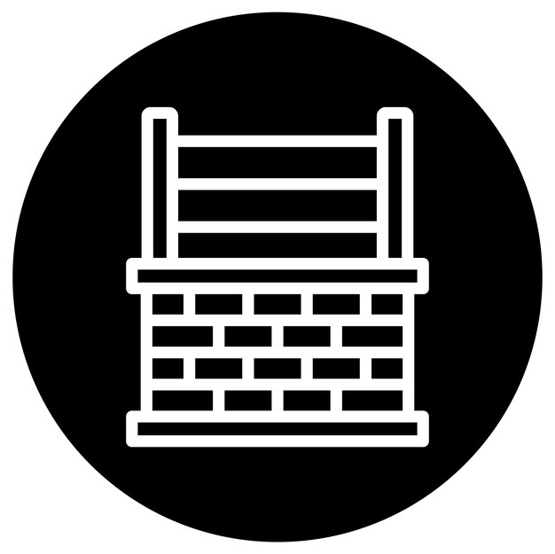 Ilustración del diseño del icono vectorial de la frontera