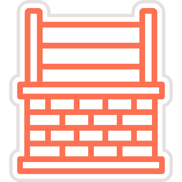 Ilustración del diseño del icono vectorial de la frontera