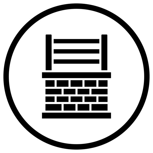 Ilustración del diseño del icono vectorial de la frontera