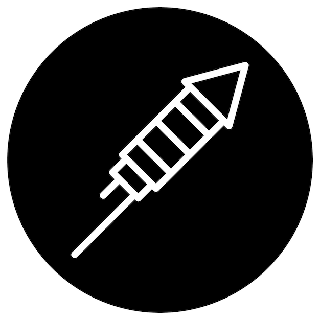 Ilustración del diseño del icono vectorial de fuegos artificiales