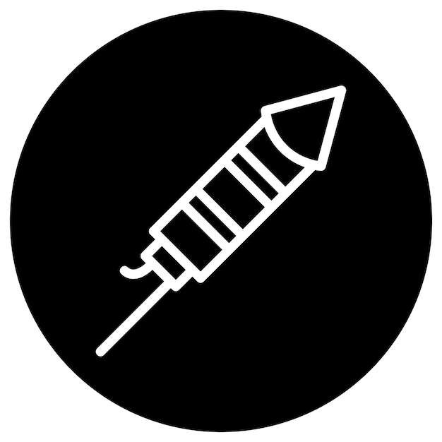 Ilustración del diseño del icono vectorial de fuegos artificiales
