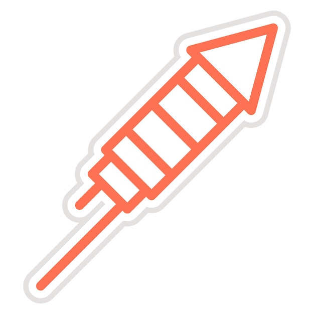 Ilustración del diseño del icono vectorial de fuegos artificiales