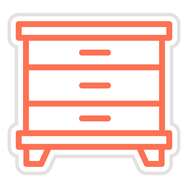 Ilustración del diseño del icono vectorial del gabinete