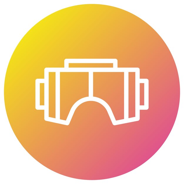 Ilustración del diseño del icono vectorial de las gafas Vr