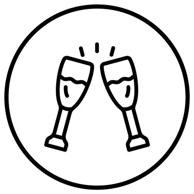 Ilustración del diseño del icono vectorial de las gafas