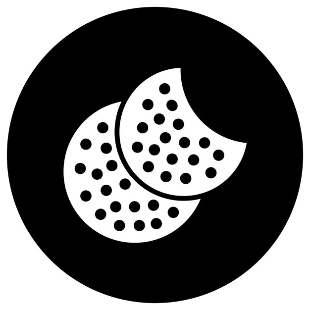 Ilustración del diseño del icono vectorial de las galletas