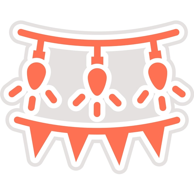 Ilustración del diseño del icono vectorial de Garland