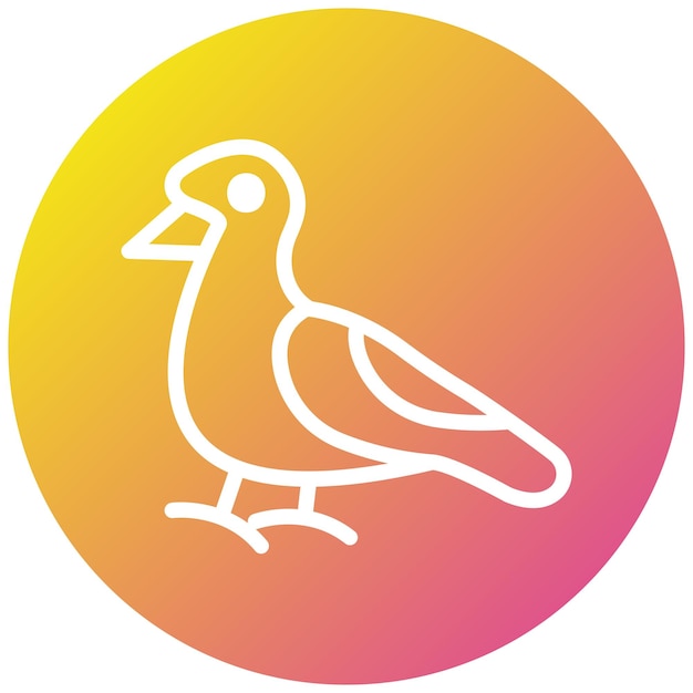 Ilustración del diseño del icono vectorial de la gaviota