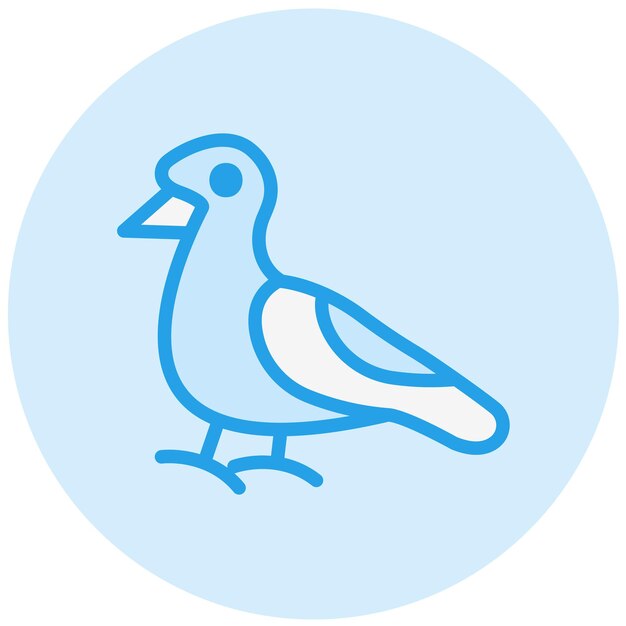 Ilustración del diseño del icono vectorial de la gaviota