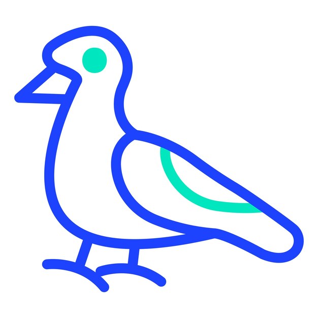 Ilustración del diseño del icono vectorial de la gaviota
