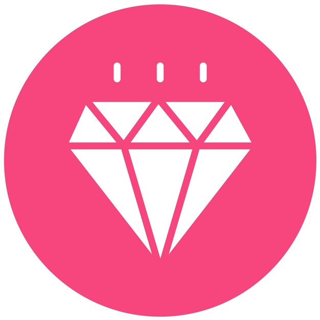 Ilustración del diseño del icono vectorial de gemas