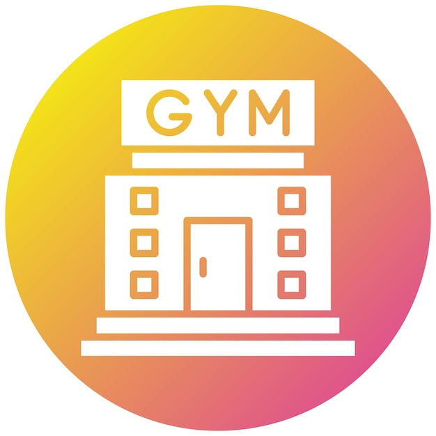 Ilustración del diseño del icono vectorial del gimnasio