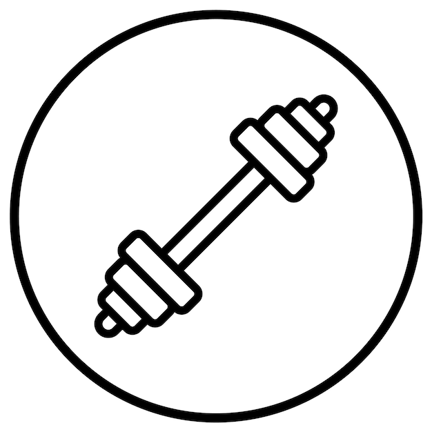 Ilustración del diseño del icono vectorial del gimnasio
