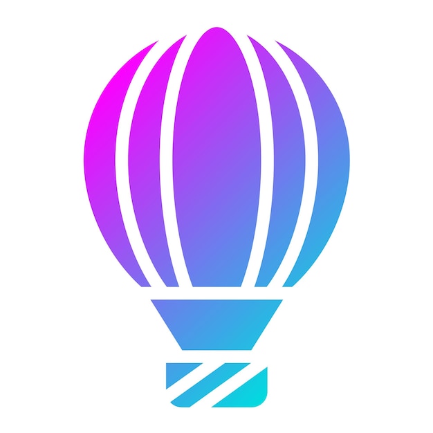 Ilustración del diseño del icono vectorial del globo de aire caliente