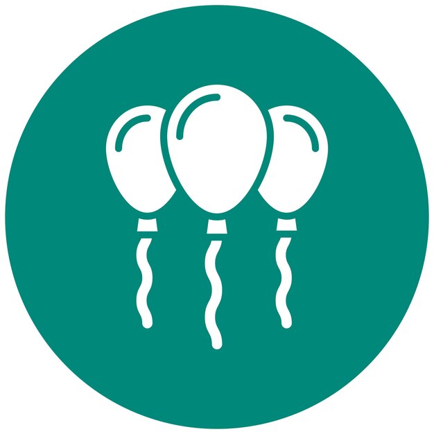 Ilustración del diseño del icono vectorial de globos