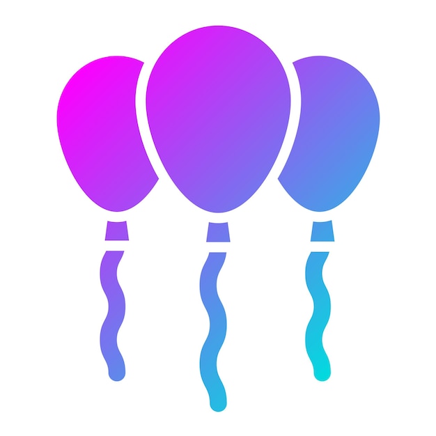 Ilustración del diseño del icono vectorial de globos