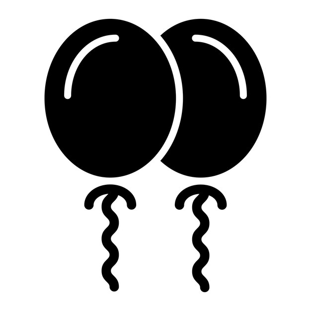 Ilustración del diseño del icono vectorial de globos