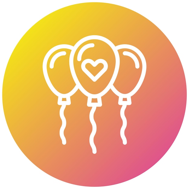 Ilustración del diseño del icono vectorial de globos
